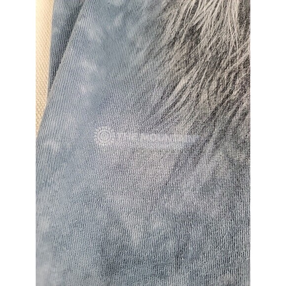 The Mountain Wolf Moon Shirt Mens L Tie Dye Blue Nature Woods Animal Fierce EUC - Picture 8 of 12